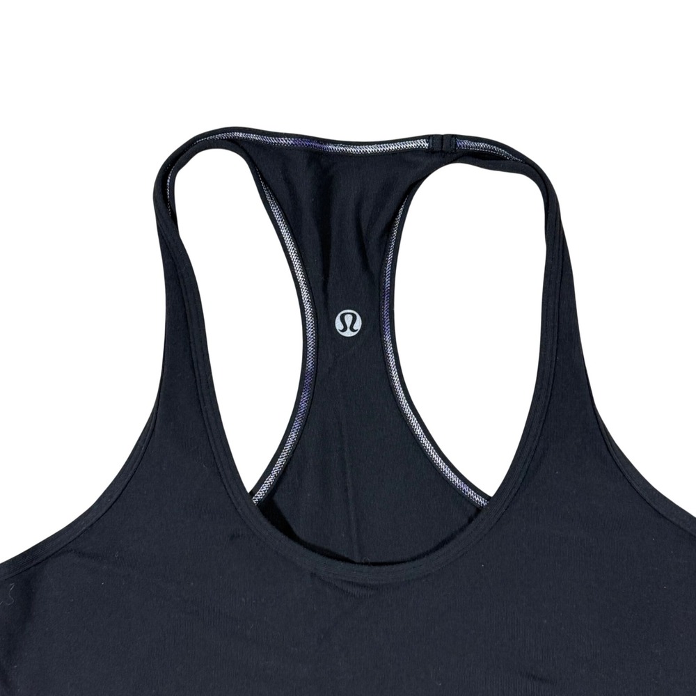 Lululemon Women's Black Racerback Tank Top Size 8 (Estimated) Athletic Yoga Gym - Picture 3 of 9